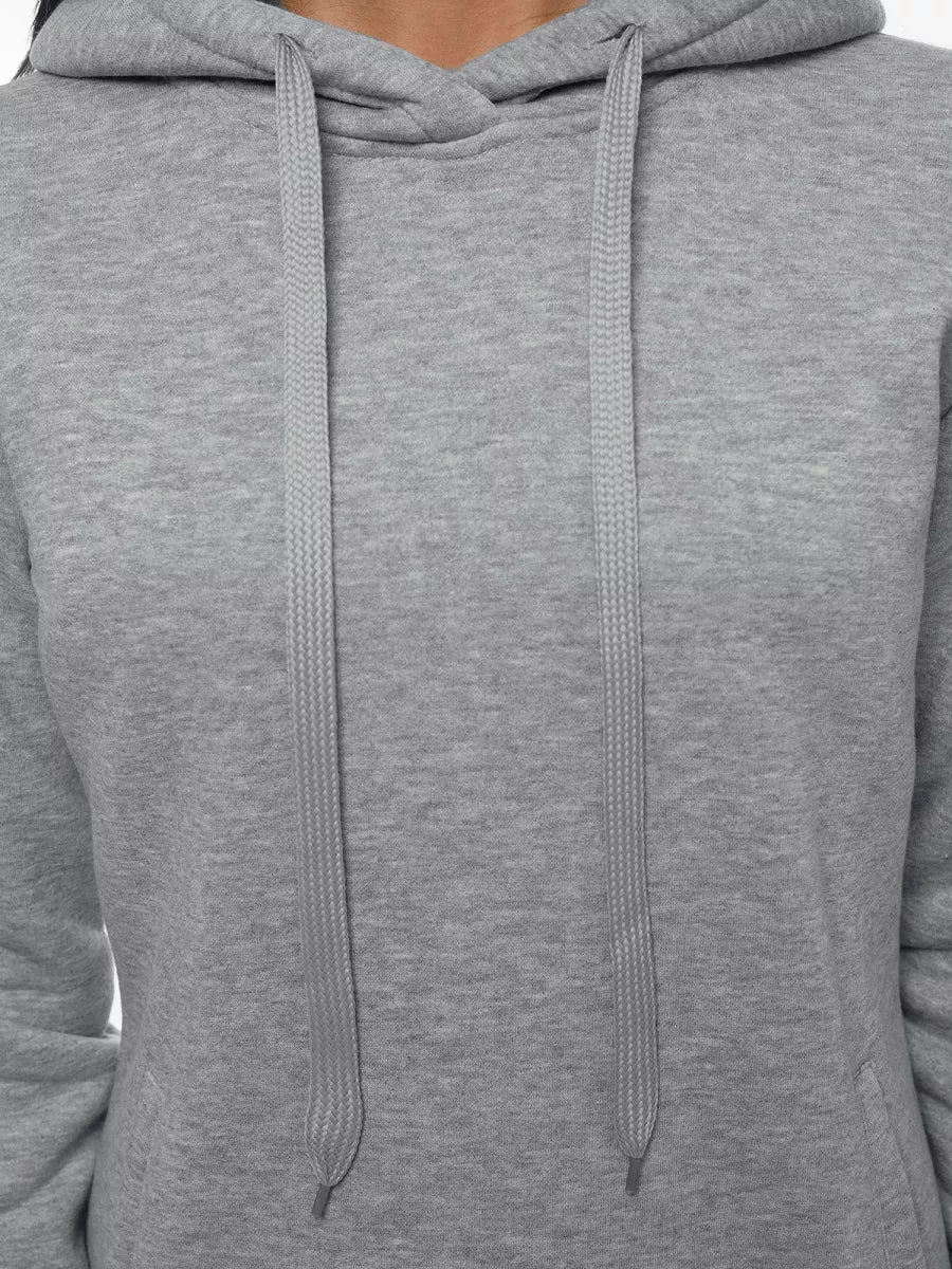 Moteriška šviesiai pilka suknelė su gobtuvu Margaret