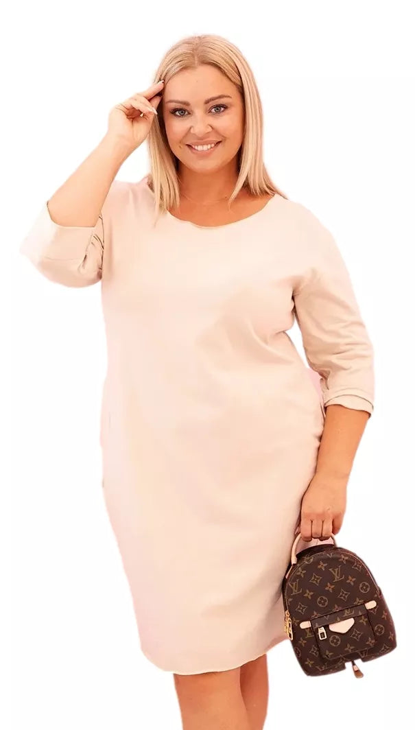 Moteriška šviesiai rusva suknelė Lena