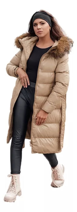 Moteriška žieminė ruda striukė Bela