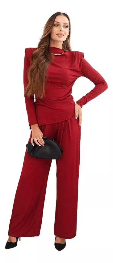 Moteriškas bordo spalvos komplektas Emit