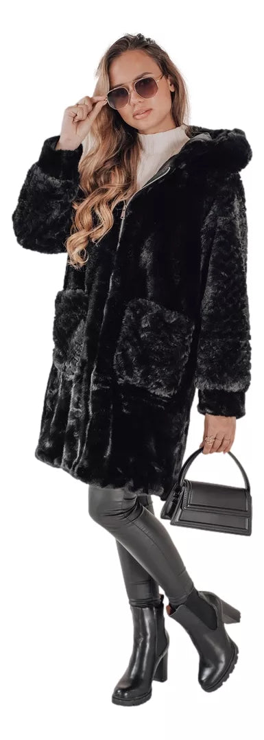 Moteriškas juodas paltas Modi