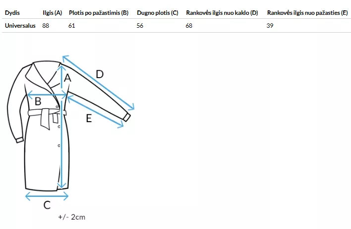 Moteriškas mėlynas paltas Rita