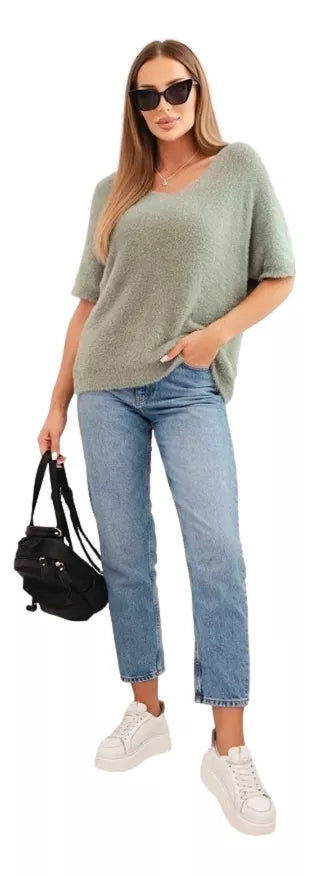 Moteriškas mėtinis megztinis Cloud