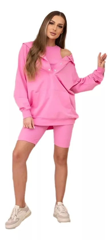 Moteriškas rožinis 3 dalių komplektas Kimi