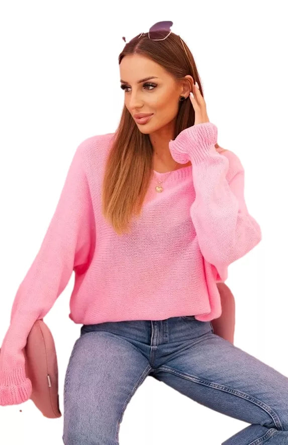 Moteriškas rožinis megztinis Aidina