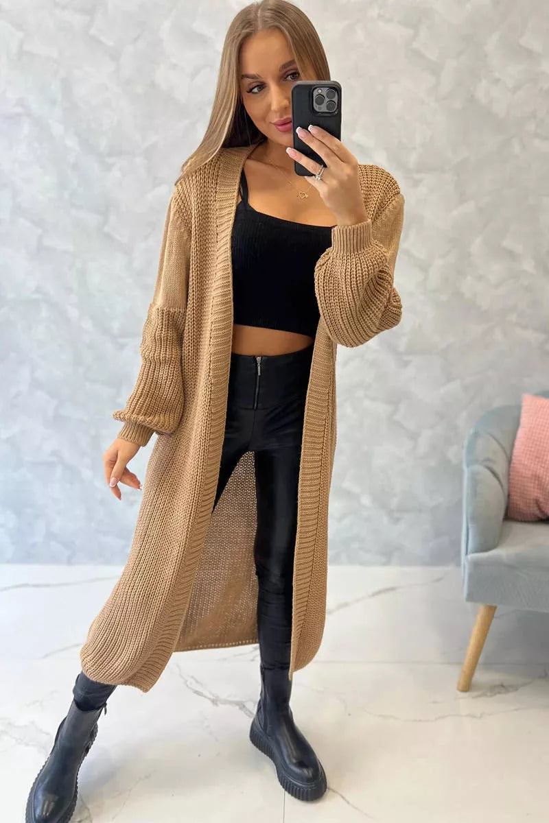 Moteriškas rudas kardiganas Longy