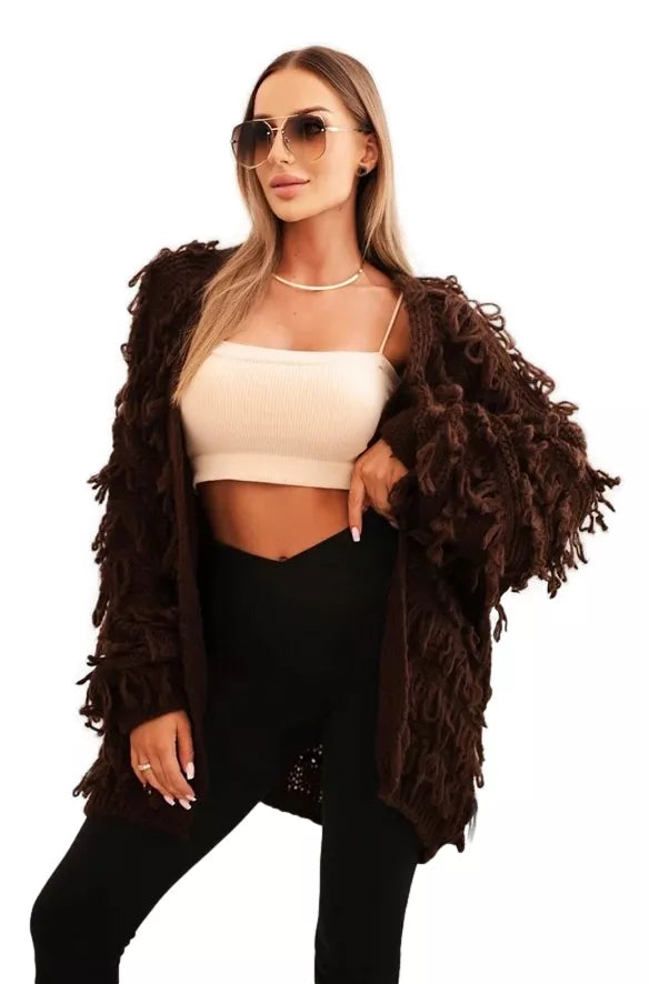 Moteriškas rudas kardiganas Uma