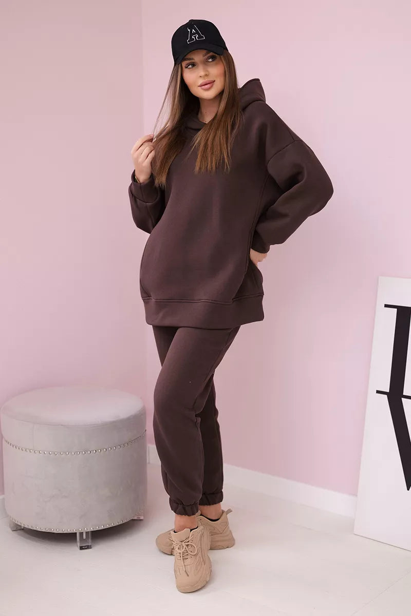 Moteriškas  rudas komplektas Vivi