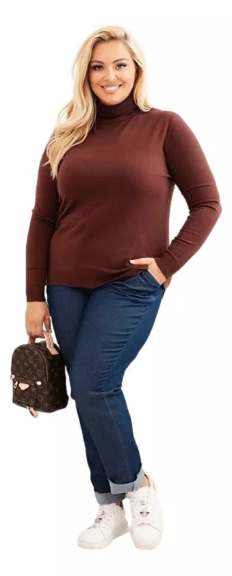 Moteriškas rudas megztinis Nolo