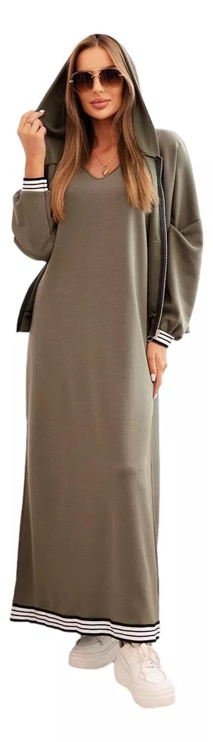 Moteriškas rusvas laisvalaikio komplektas Donan