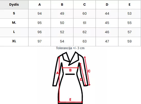 Moteriškas juodos spalvos paltas Classy