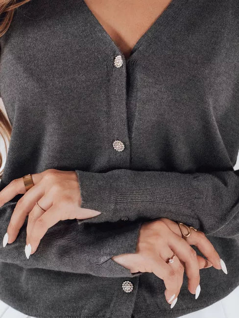 Moteriškas tamsiai pilkas megztinis Glow