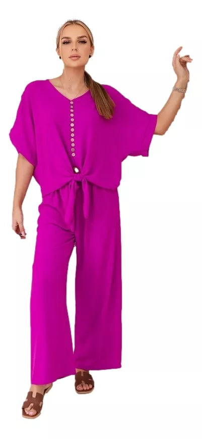 Moteriškas violetinis komplektas Folk