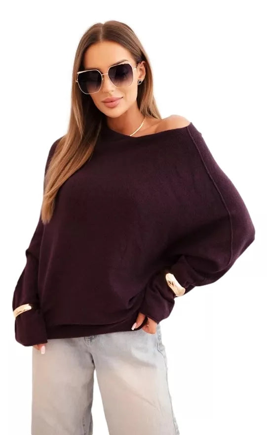 Moteriškas violetinis megztinis Anit