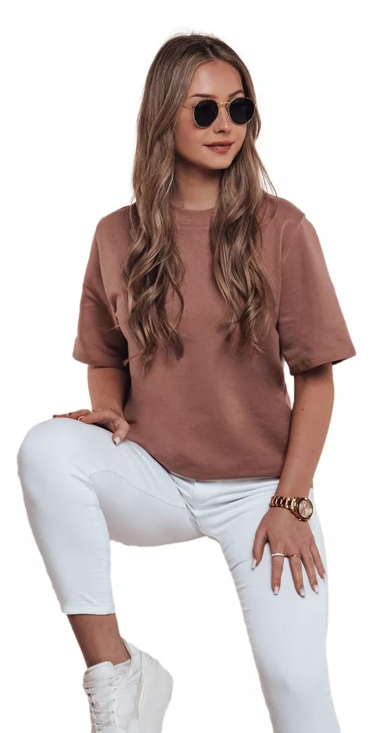 Moteriški rudos spalvos marškinėliai Silvi