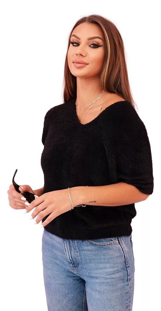 Moteriškas juodas megztinis Cloud