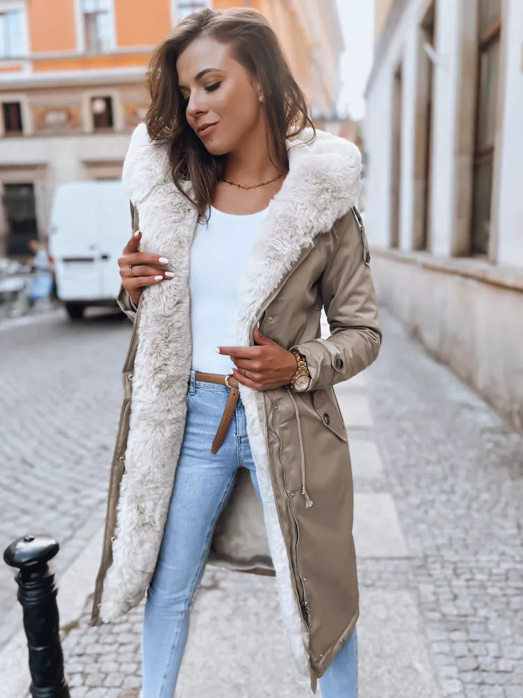 Rusva ilga moteriška striukė Harpe