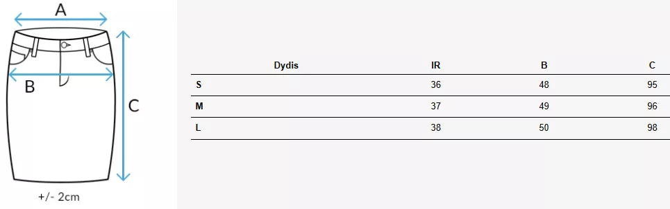 Ilgas džinsinis mėlynas sijonas Almi