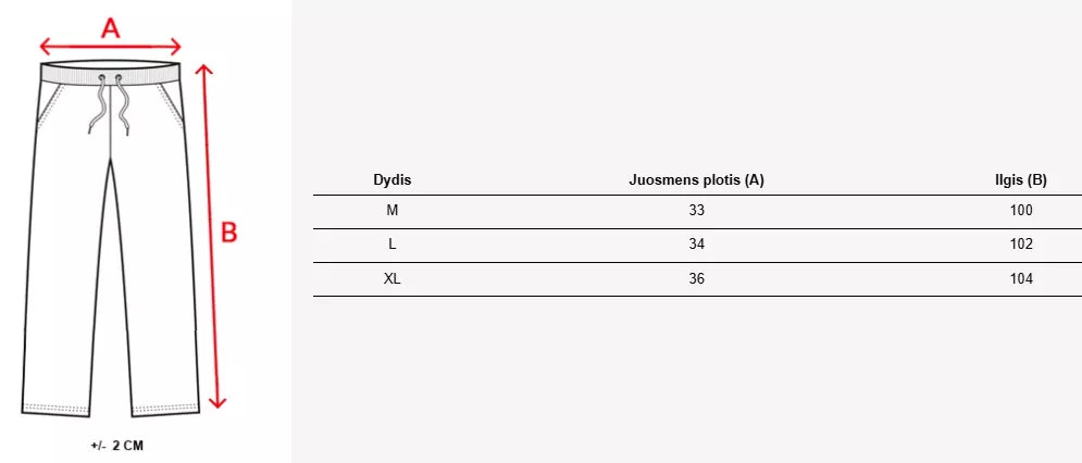 Vyriškos juodos laisvalaikio kelnės Edma