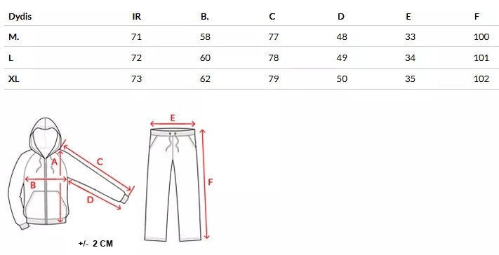 Vyriškas juodos spalvos komplektas Over