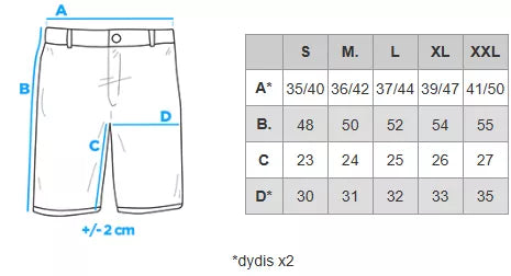 Vyriški tamsiai mėlynos spalvos šortai Rod