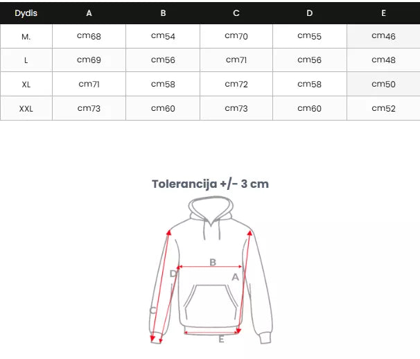Baltos spalvos džemperis su gobtuvu Mind