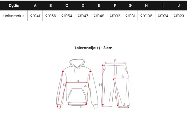 Moteriškas pilkos spalvos komplektas Sara