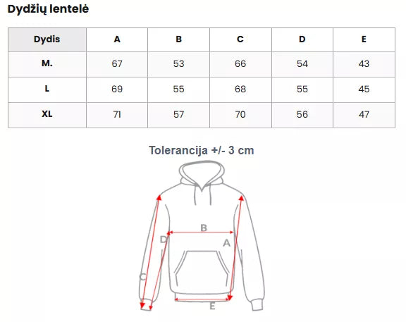Vyriškas baltos spalvos džemperis su gobtuvu Trum