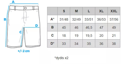 Vyriški baltos spalvos šortai Edman