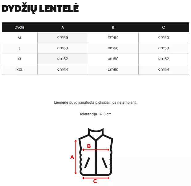 Vyriška juodos spalvos liemenė Stix