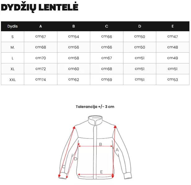Vyriška juoda/raudona žieminė striukė Molix