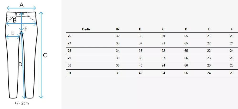 Moteriški šviesiai mėlyni džinsai Danys
