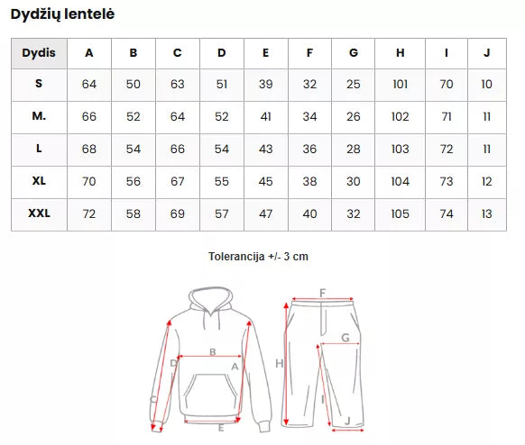 Vyriškas juodas sportinio kostiumo komplektas Design