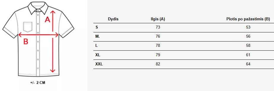 Vyriški juodi marškiniai trumpomis rankovėmis Kenat
