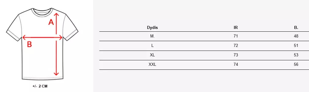Vyriški balti marškinėliai su paveiksliuku Ages