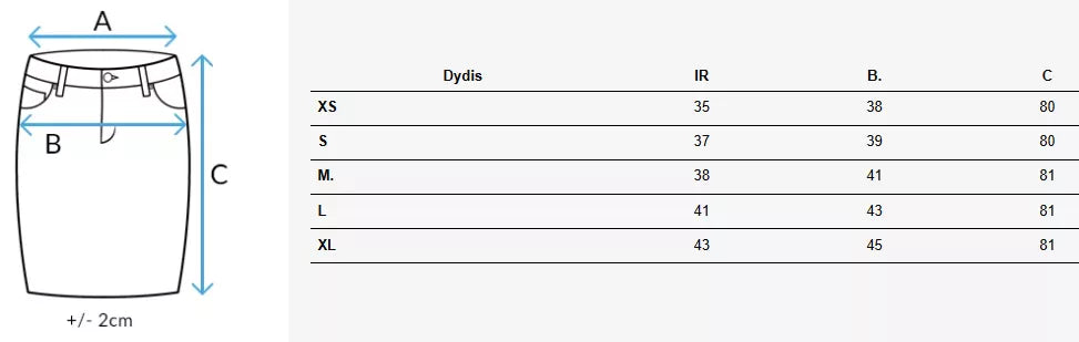 Džinsinis rudas sijonas su skeltuku Midiway