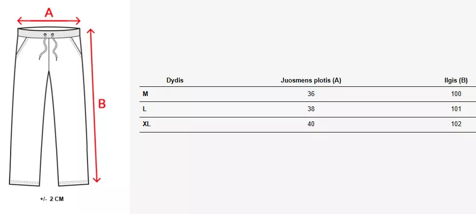 Vyriškos raudonos spalvos laisvalaikio kelnės Klorun