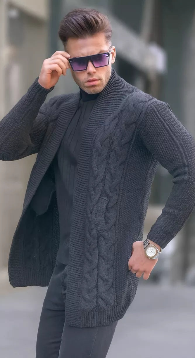 Tamsiai pilkos spalvos vyriškas megztinis Roget