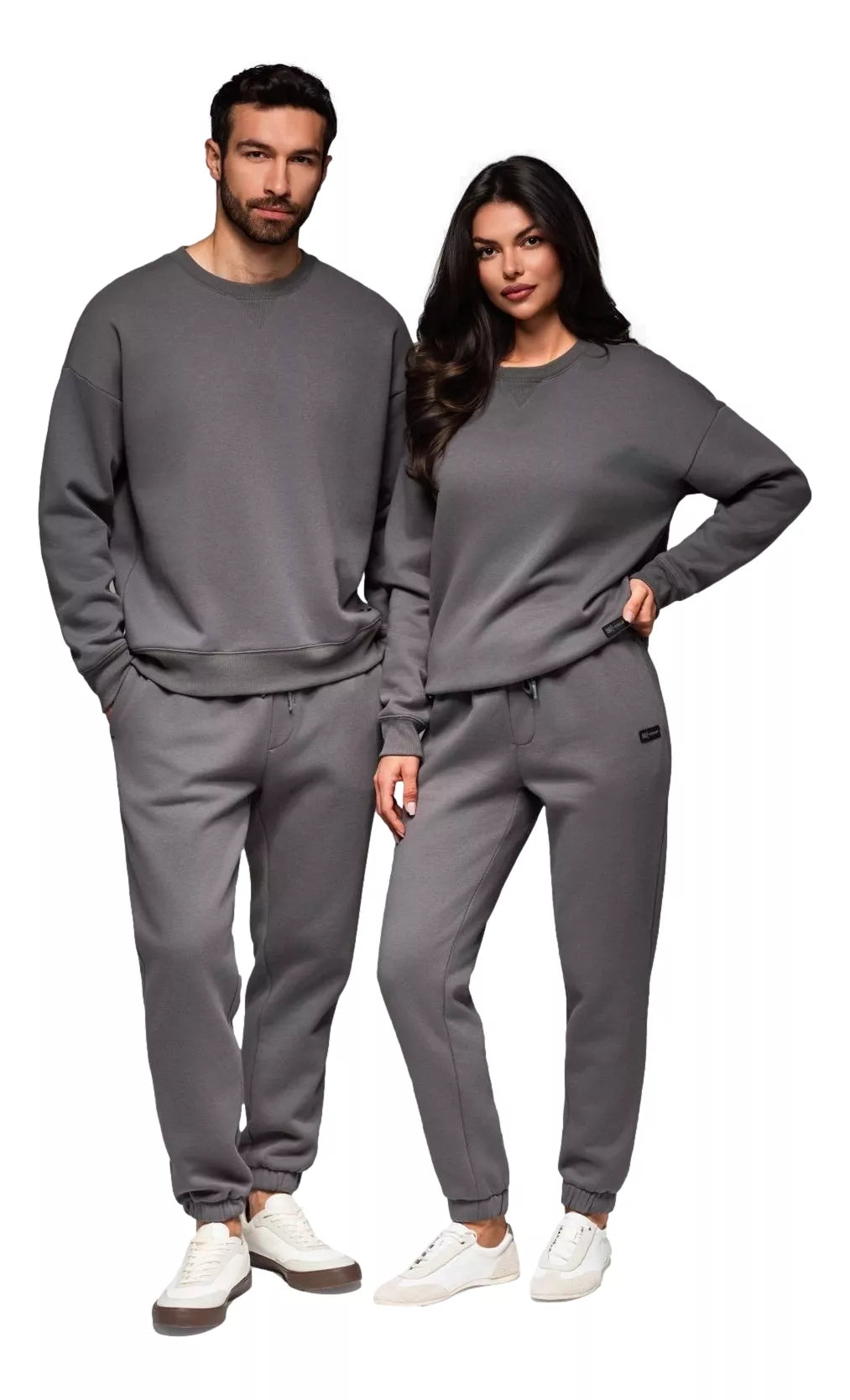 Unisex laisvalaikio kostiumas pilkos spalvos Couple