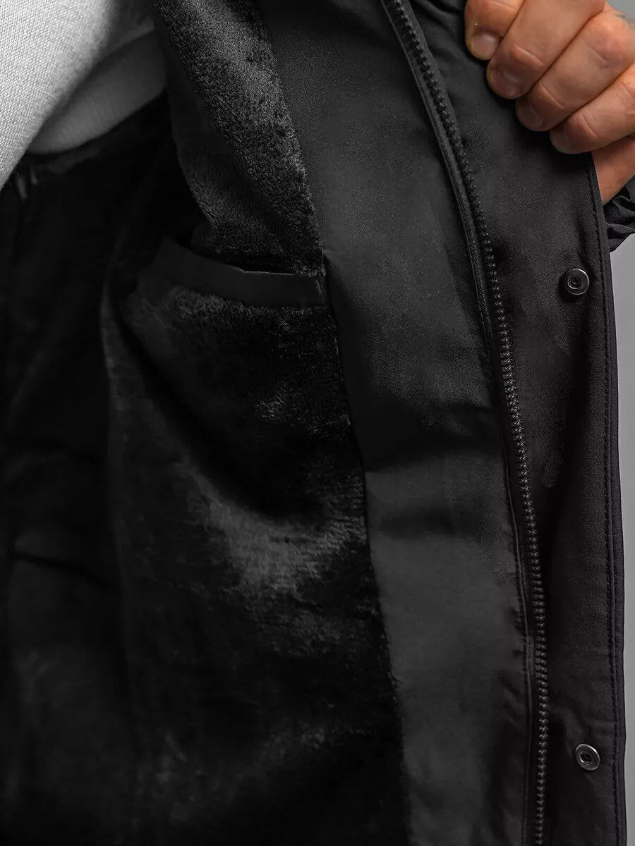 Vyriška juoda dygsniuota striukė Storm