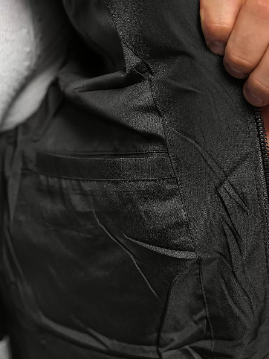 Vyriška juoda žieminė striukė Rock