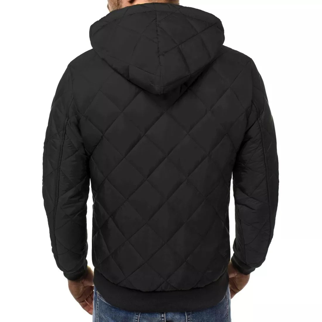 Vyriška pavasarinė - rudeninė striukė juodos spalvos Karl