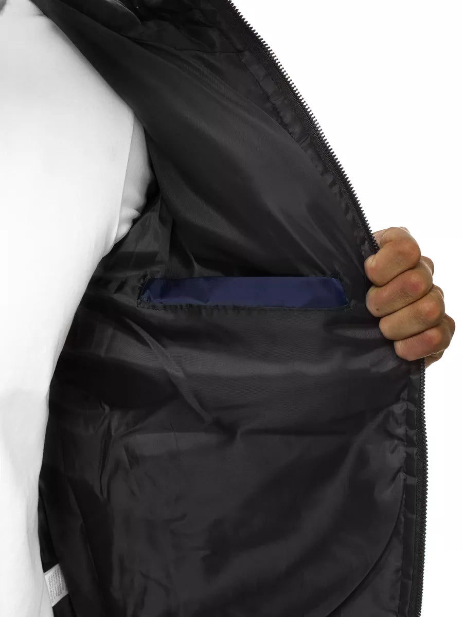 Vyriška pavasarinė - rudeninė striukė tamsiai mėlynos spalvos Nosal