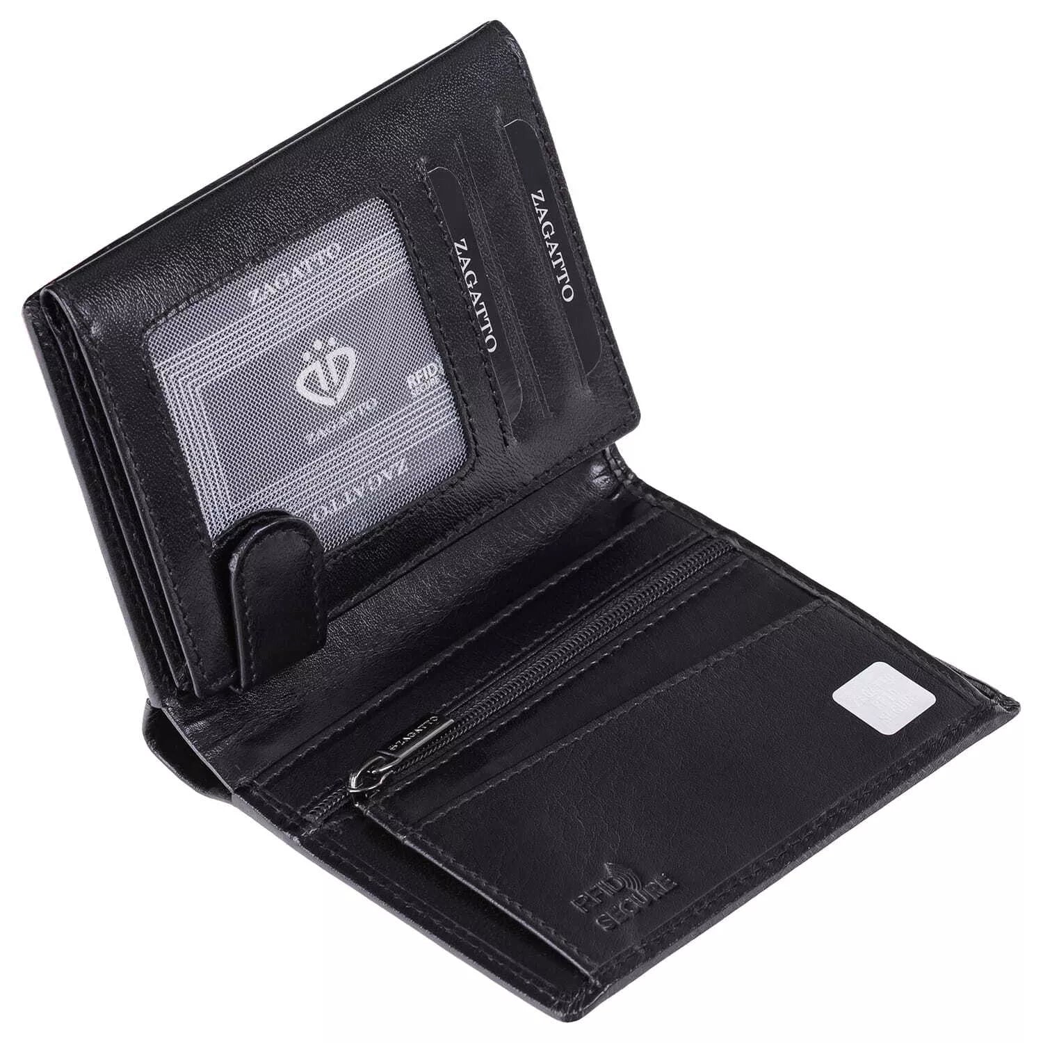 Vyriška piniginė iš natūralios odos Jesse (juoda)