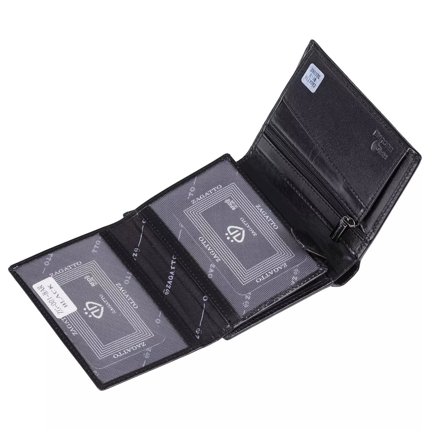 Vyriška piniginė iš natūralios odos Jesse (juoda)