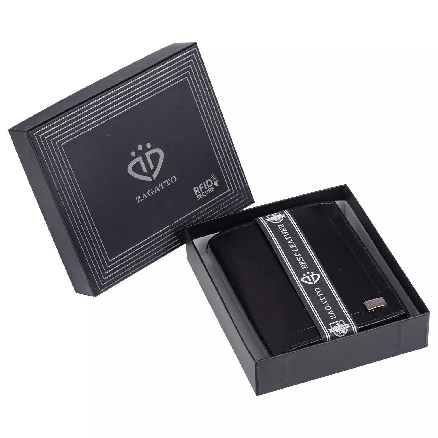 Vyriška piniginė iš natūralios odos Jesse (juoda)