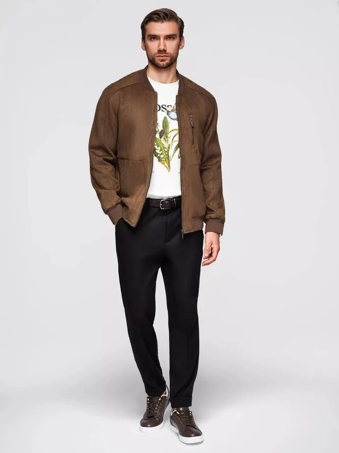 Vyriška ruda dirbtinės odos striukė Vilin