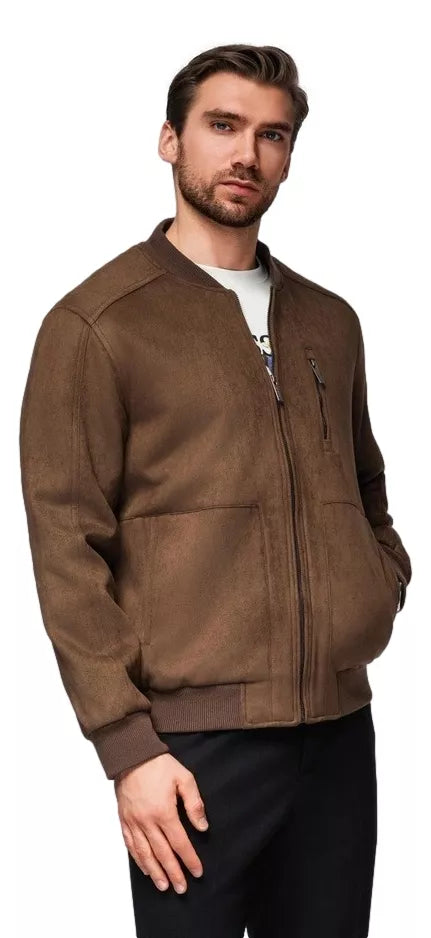 Vyriška ruda dirbtinės odos striukė Vilin