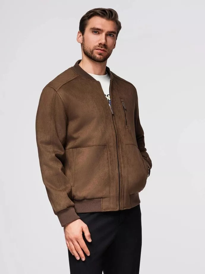 Vyriška ruda dirbtinės odos striukė Vilin