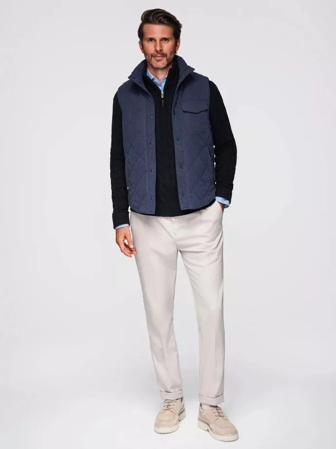 Vyriška tamsiai mėlyna liemenė Janex